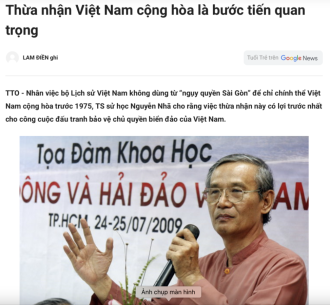 20/08/2017: VC thừa nhận Chánh Phủ Việt Nam Cộng Hòa??? Mục đích là gì?